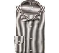 Seidensticker Businesshemd Schwarze Rose Shaped Damen Gr. XL (43) braun gestreift 100% Baumwolle