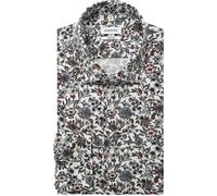 Businesshemd SEIDENSTICKER "Schwarze Rose", Herren, Gr. XL (43), normale Ärmellängen, grün, 100% Baumwolle, bedruckt, tailored fit, 2-Knopf-Manschette, Hemden, Shaped 1/1 Kentkragen Druck (67917258-43