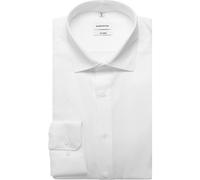 Businesshemd SEIDENSTICKER "Schwarze Rose", Herren, Gr. XXL46, normale Ärmellängen, weiß, 100% Baumwolle, unifarben, tailored fit, 2-Knopf-Manschette, Hemden, Shaped 1/1 Kentkragen Uni (67130351-46) w