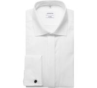 Seidensticker Hemd Herren Slim Fit – Umschlagmanschetten Baumwolle Weiß Größe 46