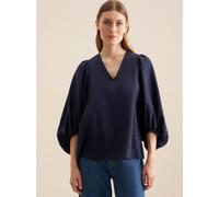 Tunika SEIDENSTICKER "Schwarze Rose", Damen, Gr. 36, blau (dunkelblau), 49% Viskose 38% Leinen/Flachs 13% Polyester, unifarben, Tuniken (51864441-36) dunkelblau