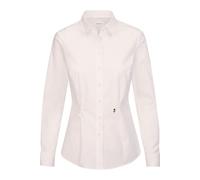 Seidensticker Damen City Bluse Langarm Slim Fit Uni Stretch Hemd, Weiß, 36 EU