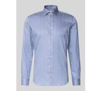 Seidensticker Slim Fit Businesshemd aus reiner Baumwolle Modell 'New Kent' in Marine, Größe 42
