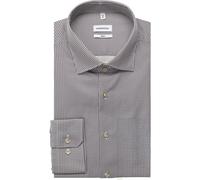 Seidensticker Slim Fit Hemd beige, Bedruckt