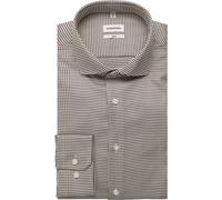 Seidensticker Slim Fit Hemd beige, Pepita