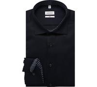 Seidensticker Businesshemd Schwarze Rose Slim Fit Kentkragen Dunkelblau 100% Baumwolle Größe 42