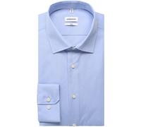 Businesshemd SEIDENSTICKER "Slim" Gr. 44, verlängerte Ärmellängen, blau (hellblau) Herren Hemden Langarm Slim Extra langer Arm Kentkragen Uni (92613234-44)