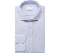 Seidensticker Businesshemd Slim Fit Schwarze Rose hellblau strukturiert 100% Baumwolle Gr. 41