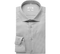 Seidensticker Slim Fit Hemd hellgrau, Strukturiert