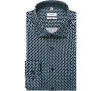 Seidensticker Slim Fit Hemd Ice Green, Bedruckt