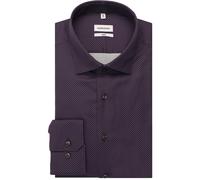Seidensticker Slim Fit Hemd Wine Red, Bedruckt