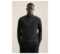 Seidensticker Smart Knit Regular Fit Troyer anthrazit, Einfarbig