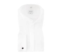 Bügelfreies Popeline Smokinghemd in Slim mit Kläppchenkragen Weiß 36 (01.675670-0001-36)