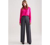 Stoffhose SEIDENSTICKER, Damen, Gr. 46, Normalgrößen, grau, 53% Polyester, 44% Schurwolle, 3% Elasthan, gestreift, Hosen Stoffhose (45359126-46) grau