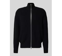 SEIDENSTICKER STUDIO Relaxed Fit Strickjacke aus reiner Wolle in Black, Größe XL