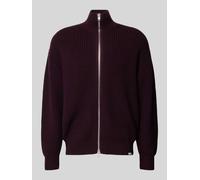 SEIDENSTICKER STUDIO Relaxed Fit Strickjacke aus reiner Wolle in Bordeaux, Größe M