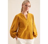 Tunika SEIDENSTICKER "Schwarze Rose", Damen, Gr. 38, gelb, 65% Baumwolle 35% Leinen/Flachs, unifarben, Tuniken (59549430-38) gelb