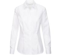 Seidensticker Damen Women Slim Longsleeve Cotton Bluse, Weiß(080645), 44 EU