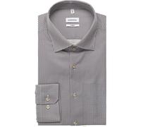 Businesshemd SEIDENSTICKER "Schwarze Rose", Herren, Gr. S (38), normale Ärmellängen, beige, 100% Baumwolle, bedruckt, skinny fit, 2-Knopf-Manschette, Hemden (35831704-38) beige