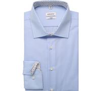 Businesshemd SEIDENSTICKER "X-Slim", Herren, Gr. L (41), normale Ärmellängen, blau (hellblau), 100% Baumwolle, unifarben, skinny fit, 2-Knopf-Manschette, Hemden, X-Slim 1/1 Kentkragen Uni (97812852-41