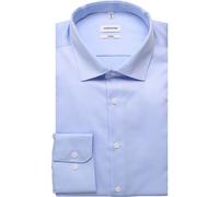 Businesshemd SEIDENSTICKER "Schwarze Rose", Herren, Gr. L (42), normale Ärmellängen, blau, 100% Baumwolle, unifarben, skinny fit, Langarm 2-Knopf-Manschette, Hemden, X-Slim Kentkragen Uni (46554438-42