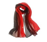PARREN Seidentuch Sommer Ankunft Mode Chiffon Schals Gradient Farben Georgette Weibliche Seidenschals 50 * 160Cm-Rot