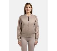 Blouson KHUJO "BETH", Damen, Gr. L, latte beige, 97% Polyester, 3% Elasthan, glänzend, eingesetzt Rippstrickbündchen, Jacken Blouson (54582444-L) latte beige