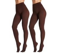 Seidiva Damen Strumpfhosen 80 DEN Blickdichte Strumpfhose Matte Damenstrumpfhosen in über 25 Farben (2x Braun,2XL-3XL)
