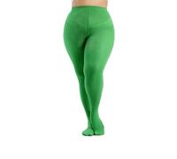 Seidiva Strumpfhose Damen Große Größen 80D Weiche Blickdichte Strumpfhosen Plus Szie mit Hoch Elastizität, Grasgrün,2XL