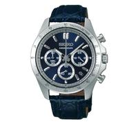 Seiko 1/5-Sekunden-Chronograph mit 24-Stunden-Zeiger für Herren, Leder Marineblau Sbtr019, Modern