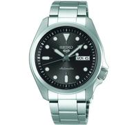 Seiko 5 Sports Armbanduhr Herren, Silber Anthrazit, Edelstahl, Hardlexglas, Durchmesser 40mm, 10bar, SRPE51K1