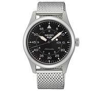 Seiko 5 Sportflieger Automatik schwarzes Zifferblatt Milanese Armbanduhr SRPH23K1