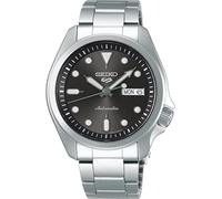 Seiko 5 Sports Armbanduhr Herren, Silber Anthrazit, Edelstahl, Hardlexglas, Durchmesser 40mm, 10bar, SRPE51K1