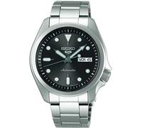 Seiko 5 Sports Armbanduhr Herren, Silber Anthrazit, Edelstahl, Hardlexglas, Durchmesser 40mm, 10bar, SRPE51K1