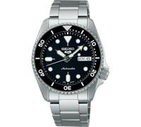 Seiko 5 Sports Unisex Armbanduhr Automatik Stahl/Schwarz SRPK29K1