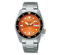 Seiko 5 Sports SKX 'Midi' 38 mm Orange | Armband aus Edelstahl SRPK35K1