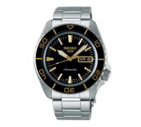 Seiko SRPK99K1 5 Sports Herrenuhr Automatik Schwarz/Goldfarben