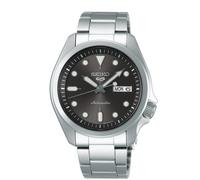 Seiko 5 Sports Armbanduhr Herren, Silber Anthrazit, Edelstahl, Hardlexglas, Durchmesser 40mm, 10bar, SRPE51K1