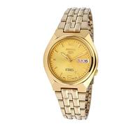 Seiko Automatik Herrenuhr mit goldenem Zifferblatt der Serie 5, Gold, Modern