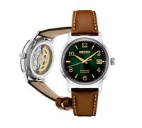 SEIKO Automatikuhr für Herren - Presage Cocktail Time - gemustert mit goldenen Ziffern und Datumskalender, 50 m wasserdicht, Grün - SRPE45, Mechanisch