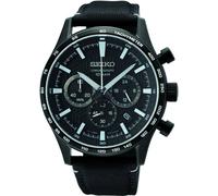 Seiko Herren Analog Quarz Uhr mit Nylon Armband SSB417P1, Schwarz