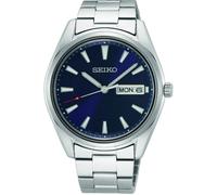 Seiko Herren-Uhr Quarz Edelstahl mit Edelstahlband SUR341P1, Blau