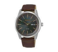 Seiko Herren Analog Solarbetrieben Uhr mit Leder Armband SNE529P1