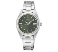 Seiko Damen Analog Quarz Uhr mit Edelstahl Armband SUR533P1, Silber