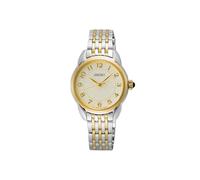 Seiko Damen-Uhr Quarz Edelstahl Goldauflage mit Edelstahlband SUR562P1