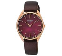 Seiko Damen-Uhr Quarz Edelstahl mit Lederband SWR082P1