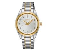 Seiko Damenuhr SUR582P1 Quarz Saphirglas Edelstahlband Bicolor