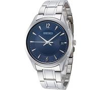 Seiko Herren Analog Quarz Uhr mit Edelstahl Armband SUR419P1