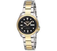 Seiko Herren Armbanduhr 5 Sports Automatik Silber-Gold 40mm, Ziffernblatt Schwarz, Wasserdichtigkeit: 10 bar, SRPE60K1