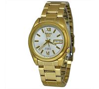 Seiko Herren Armbanduhr SNKL58K - Klassisch, Weiß, Silber, Edelstahl, Automatik, 38 mm, 11 mm, Perpetual-calendar, Dornschließe, Metallarmband